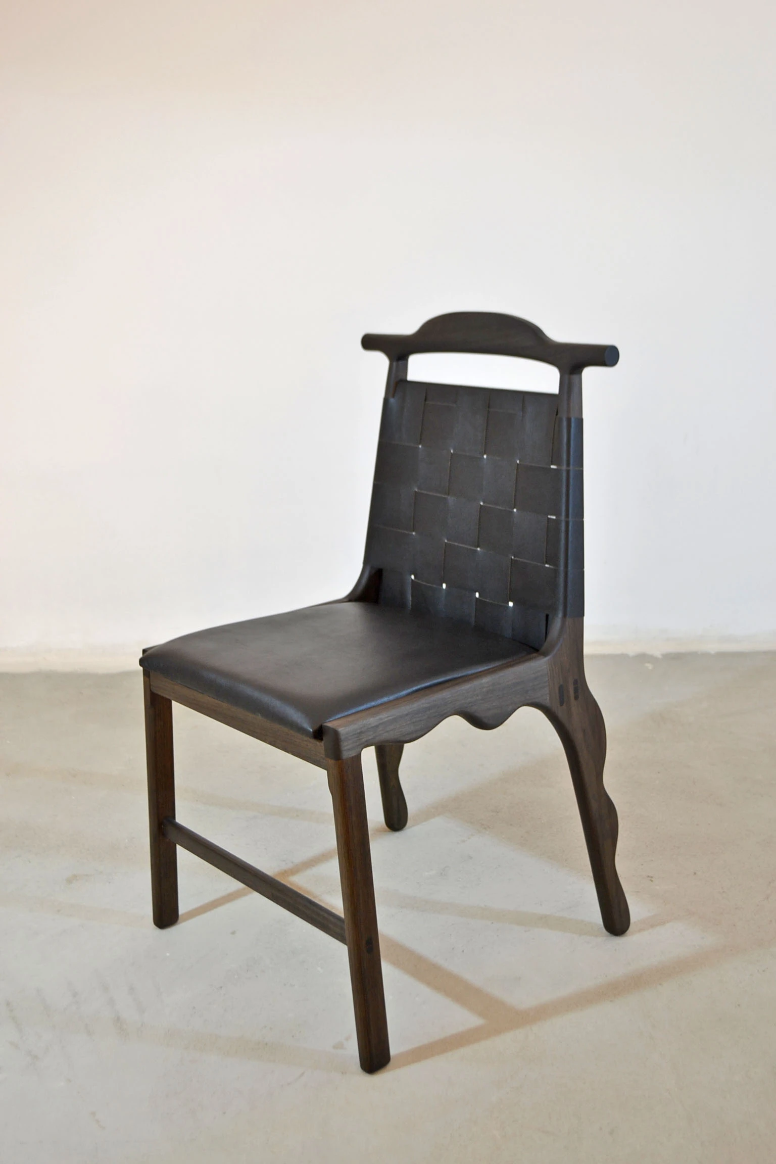 The finished Nadyr Chair, ebonized version