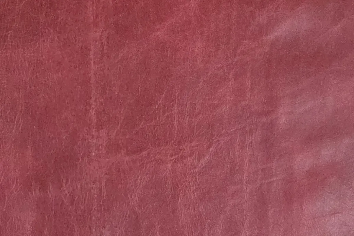 Sample of the red leather of the natural version